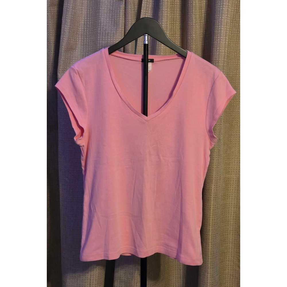 J.Crew Short Sleeve V-Neck T-Shirt Women's Size Large Pink